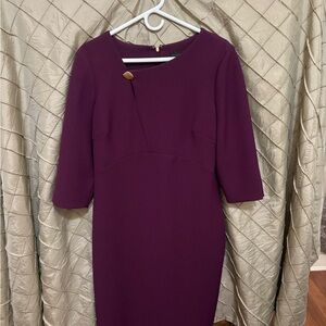 Donna Karan purple shift dress